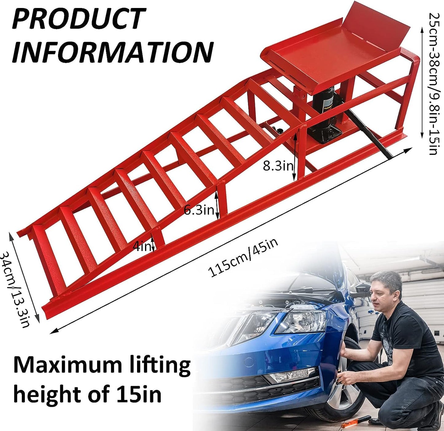 Heavy Duty Hydraulic Car Ramps
