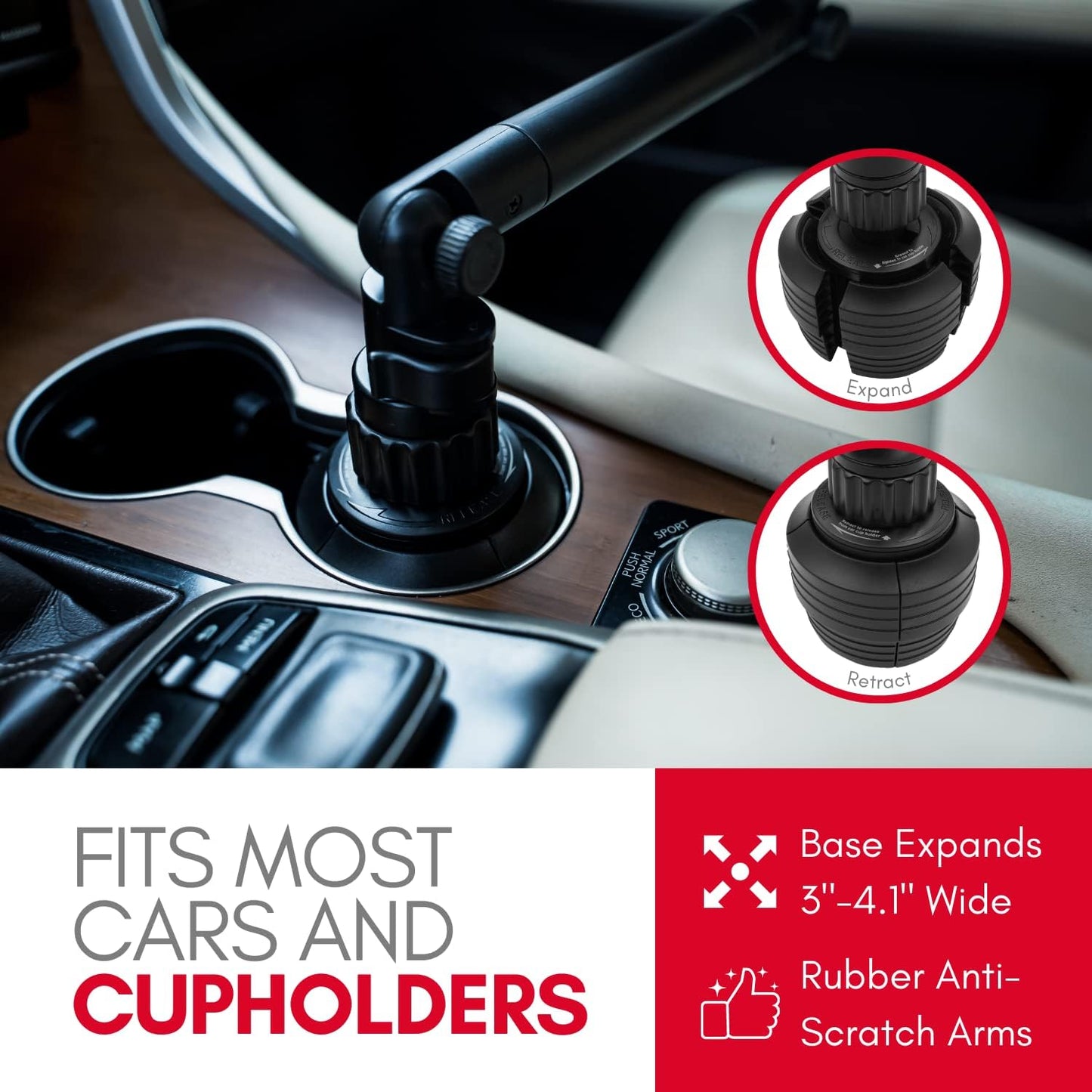 Adjustable Cup Holder Food Tray