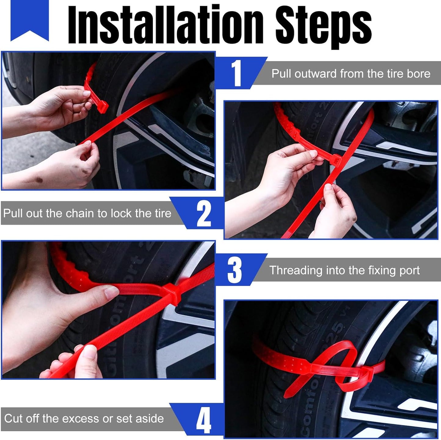 Car Tire Snow Chain Zip Ties