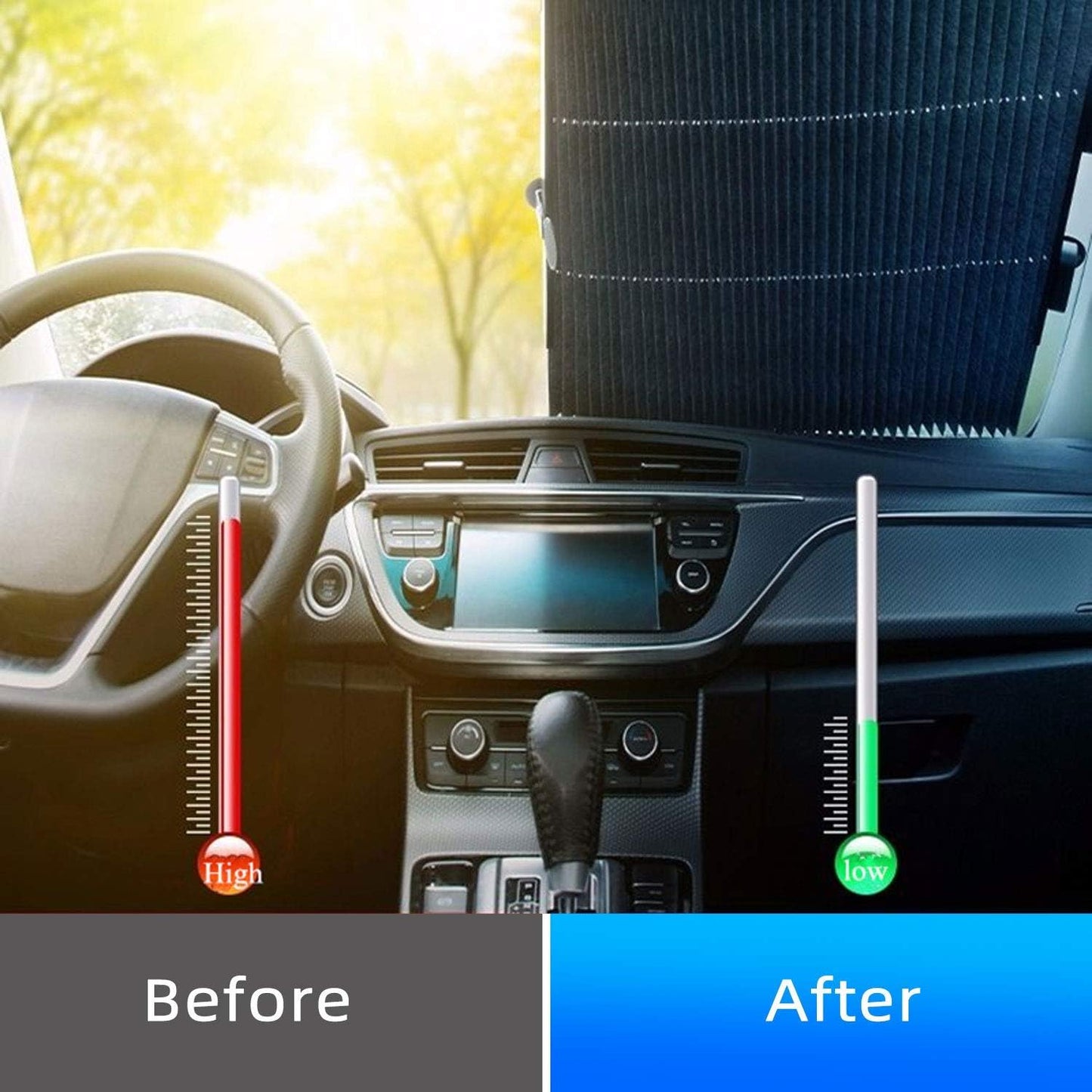 Retractable Windshield Sun Shade