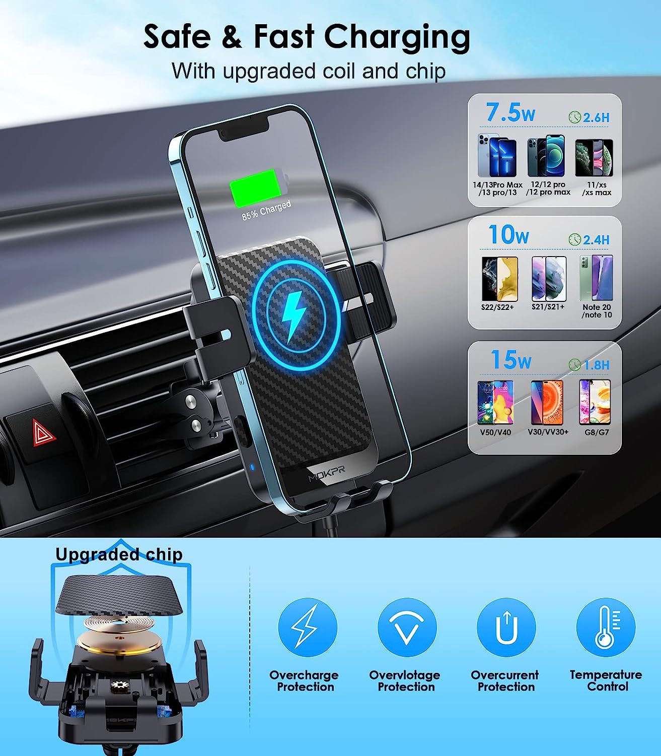 Auto-Clamping Charging Mount