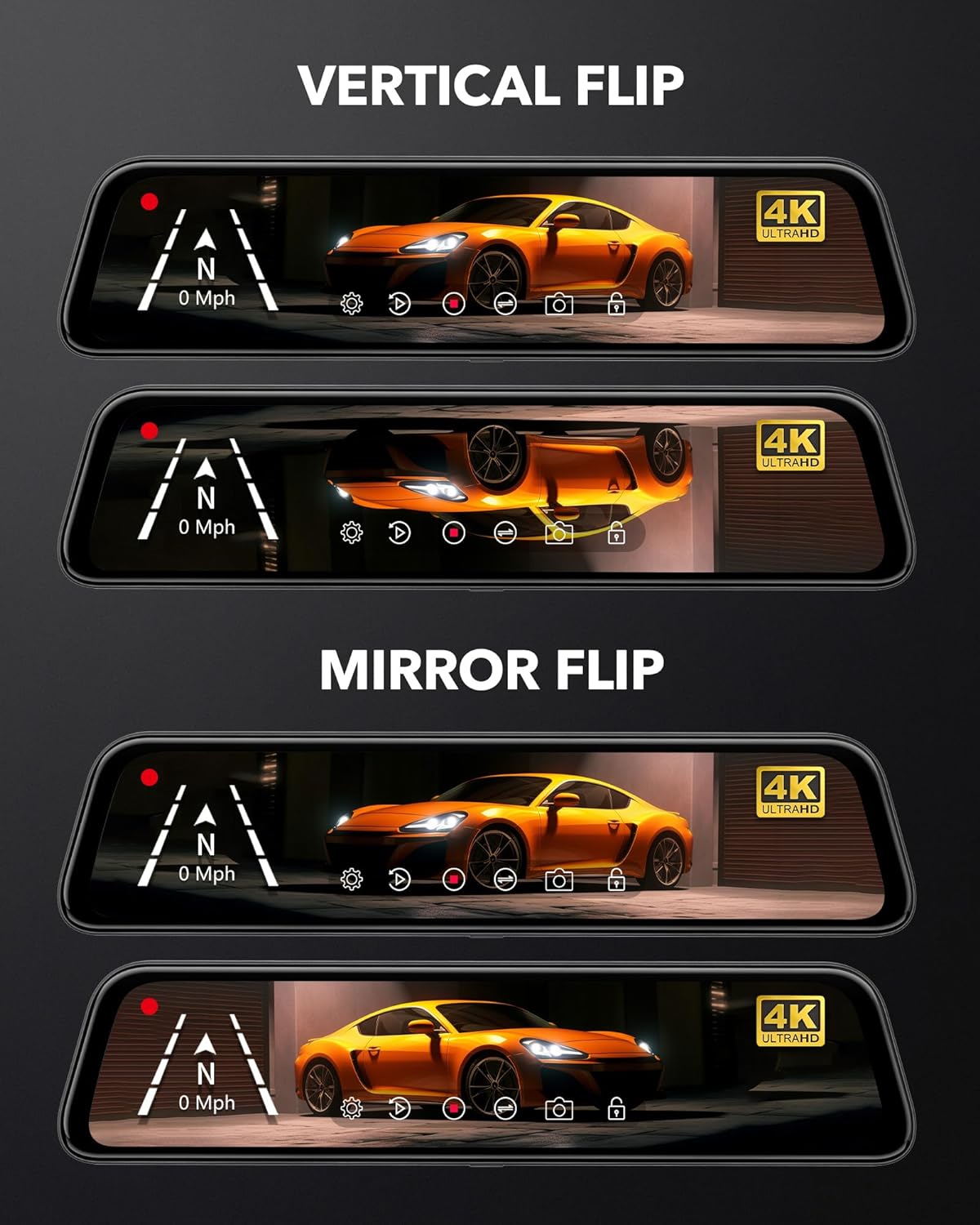 4K Smart Rearview Mirror