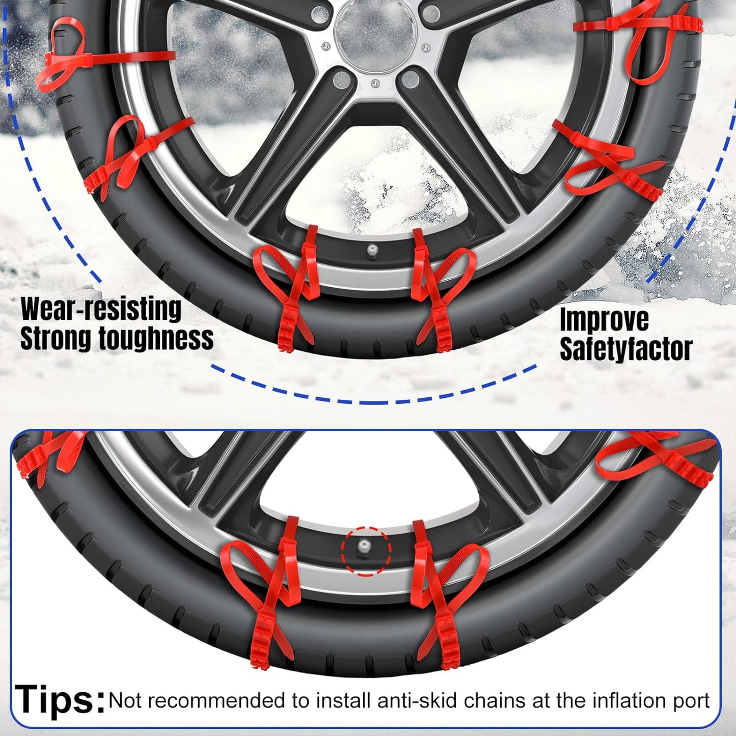 Car Tire Snow Chain Zip Ties