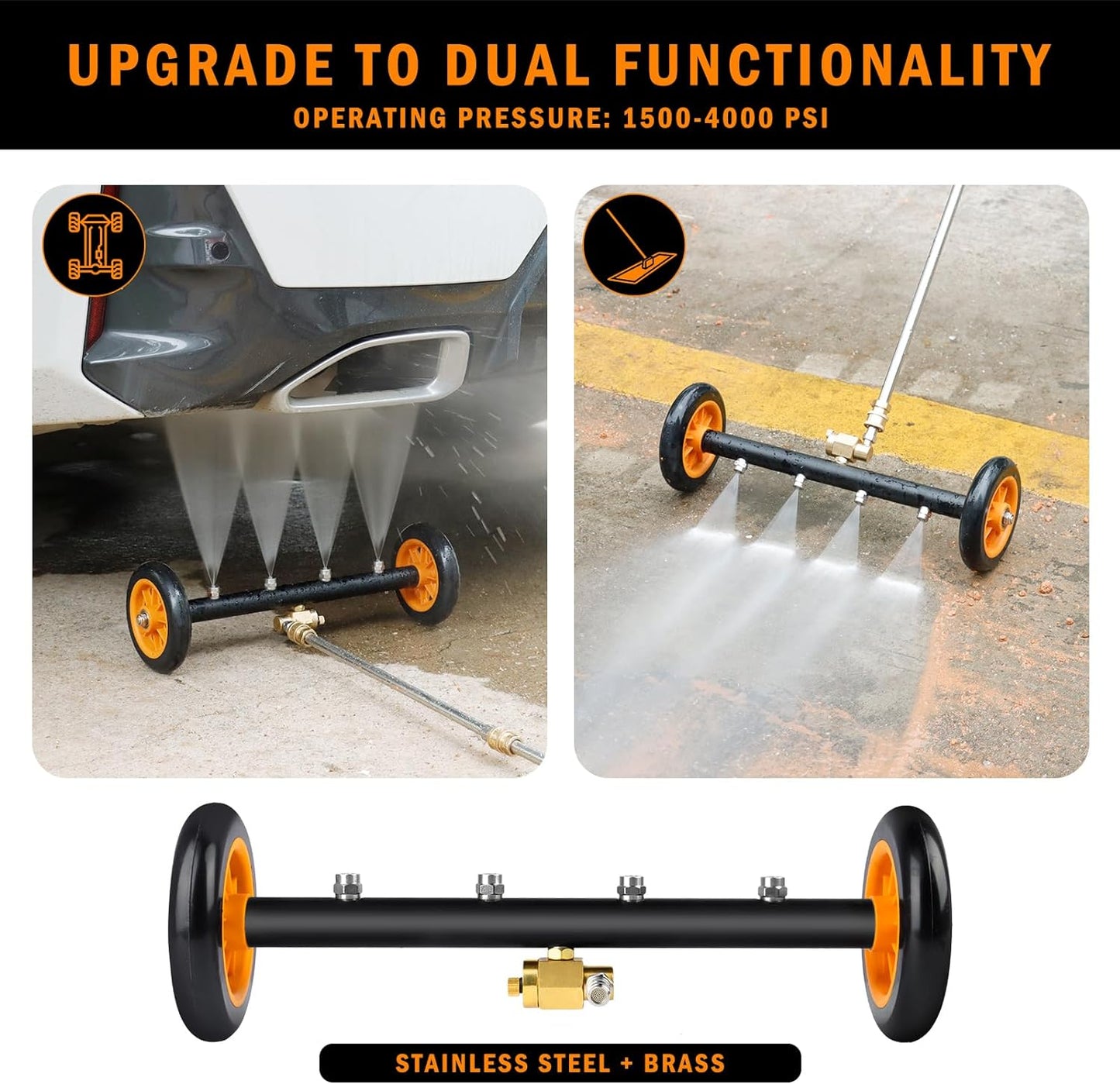 Undercarriage Pressure Washer Attachment