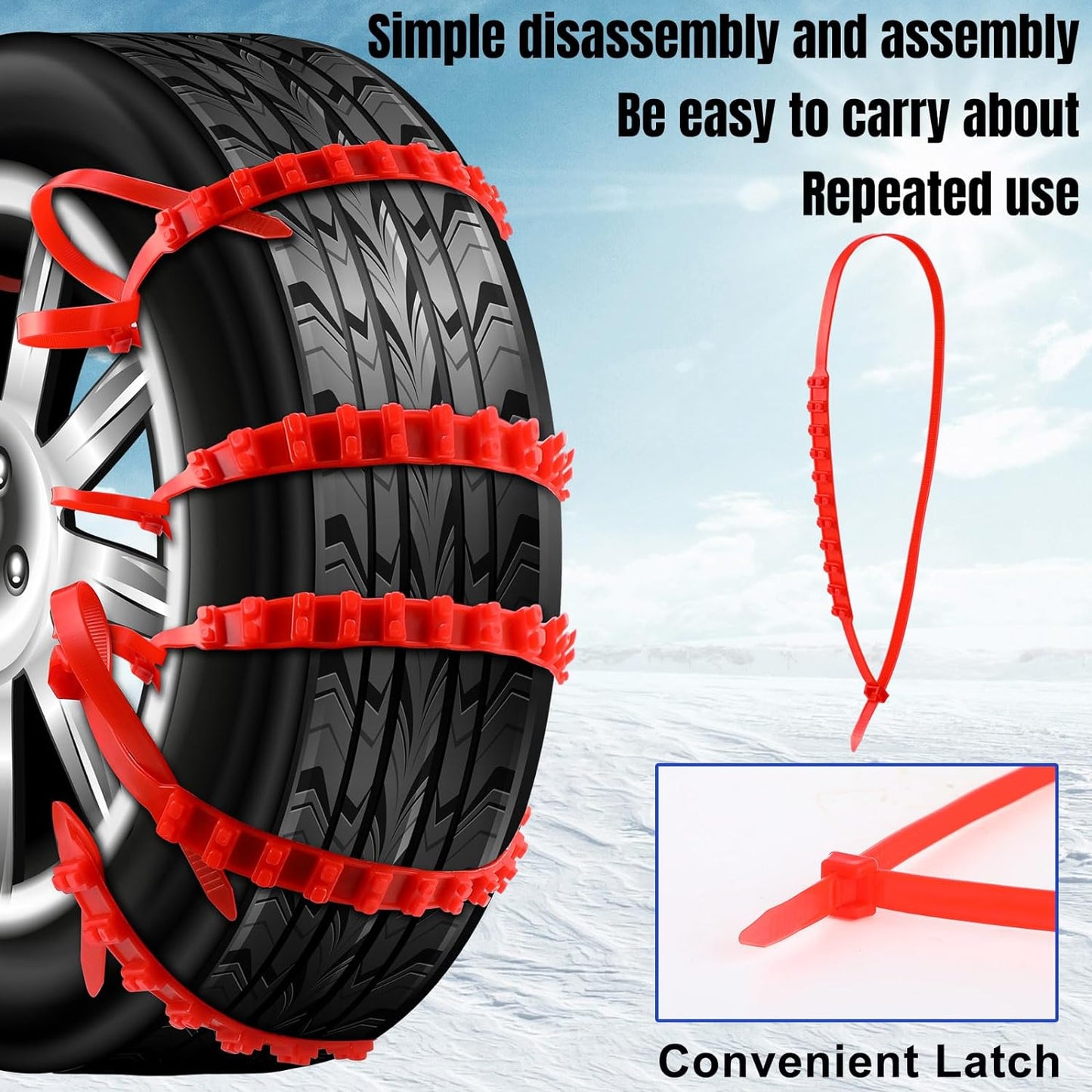 Car Tire Snow Chain Zip Ties