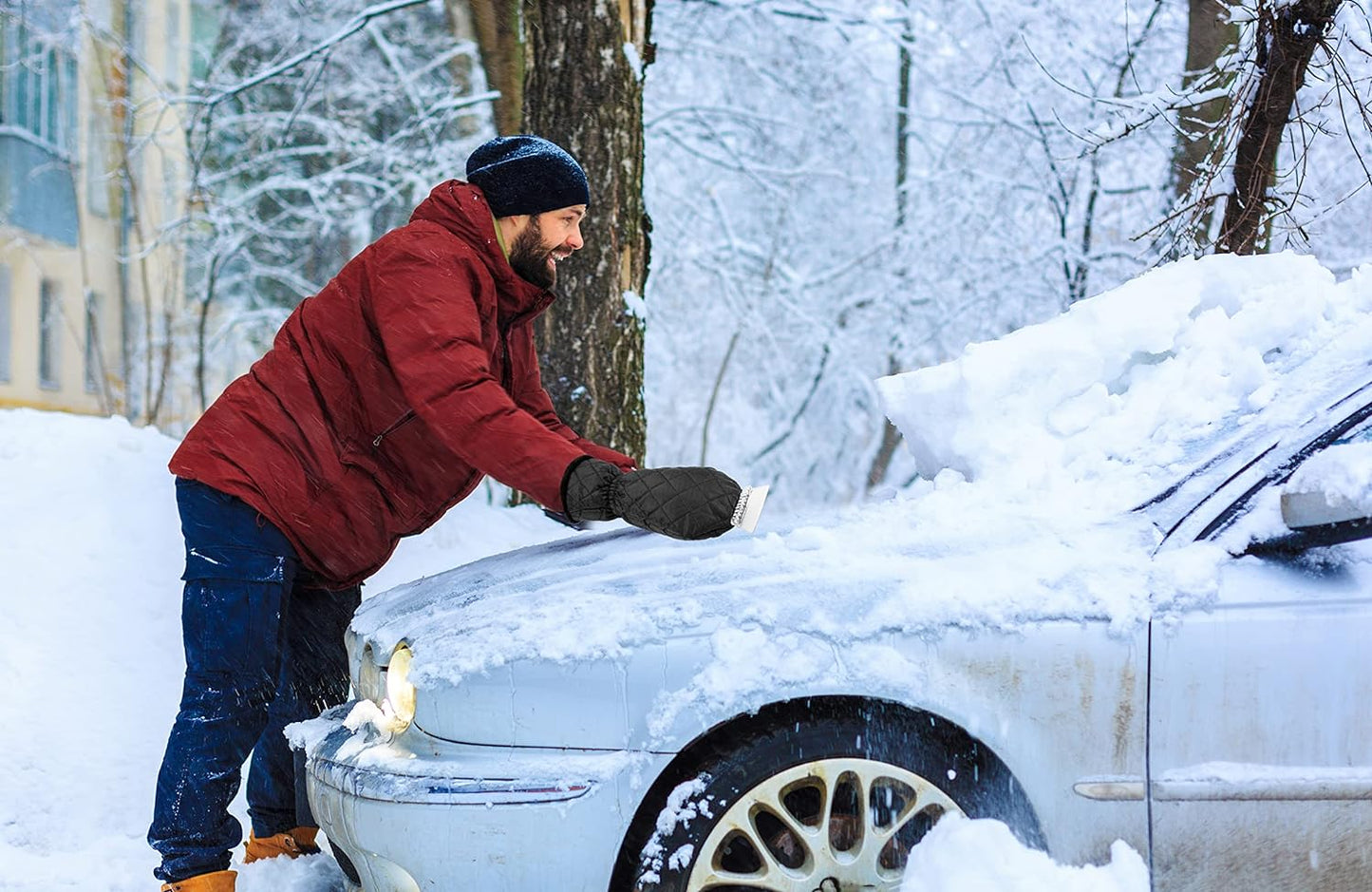 Ice Scraper with Fleece Mitt